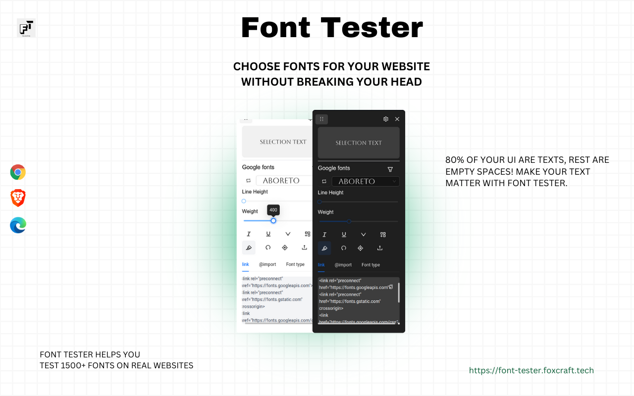 Font Tester - Improve Your Typography chrome谷歌浏览器插件_扩展第4张截图