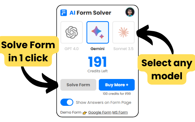 Form Solver AI - Auto Solve forms using Gemini/GPT4o/Claude chrome谷歌浏览器插件_扩展第4张截图