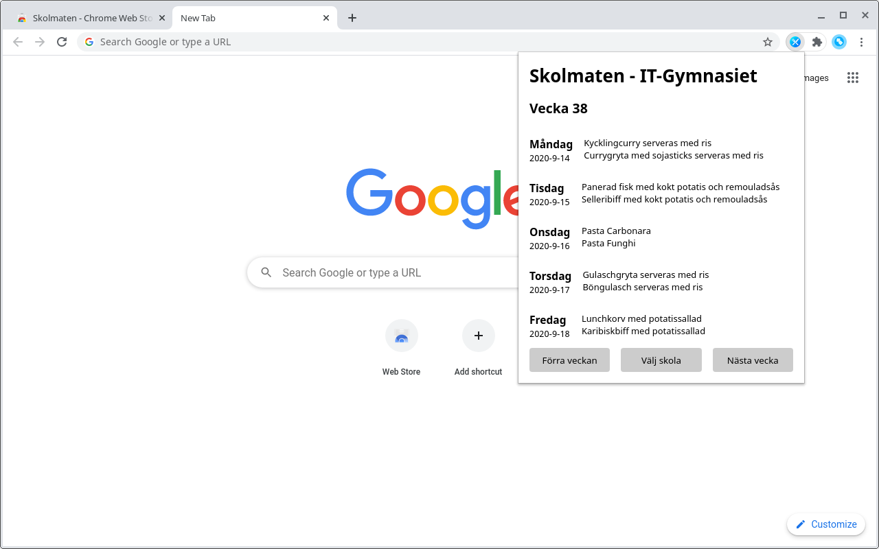 Skolmaten chrome谷歌浏览器插件_扩展第1张截图