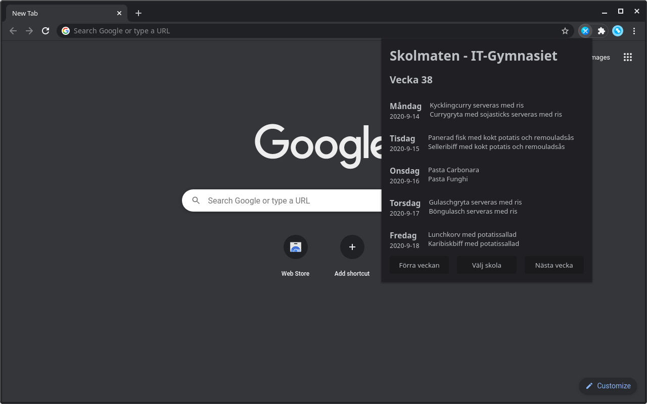 Skolmaten chrome谷歌浏览器插件_扩展第2张截图