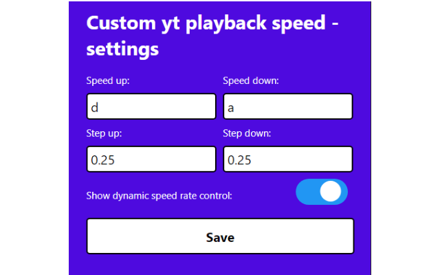 Custom Youtube Playback Speed chrome谷歌浏览器插件_扩展第2张截图