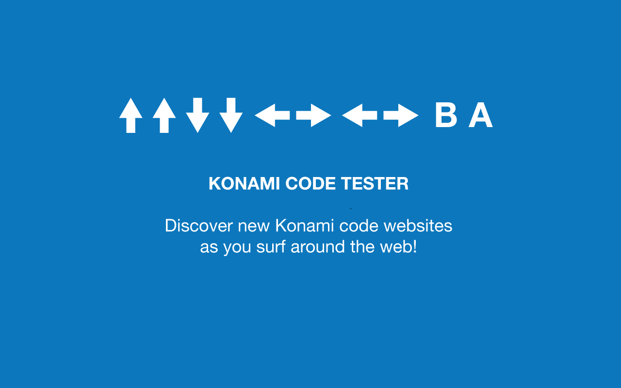 Konami Code Test Discover chrome谷歌浏览器插件_扩展第1张截图