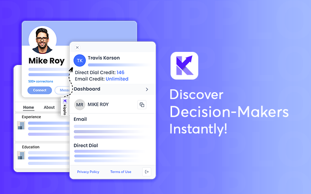 Kipplo - A B2B Contact Intelligence Platform chrome谷歌浏览器插件_扩展第1张截图