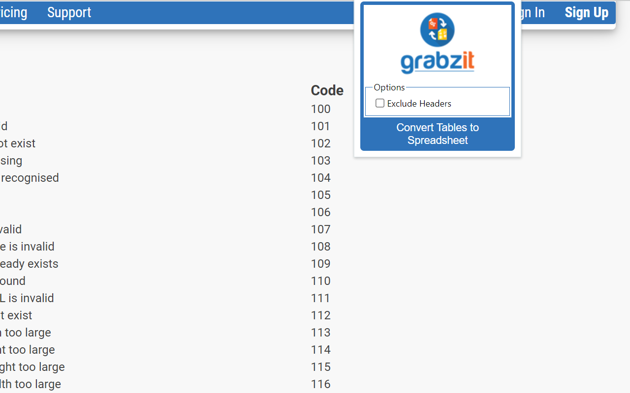 HTML Tables to XLSX Spreadsheets chrome谷歌浏览器插件_扩展第2张截图