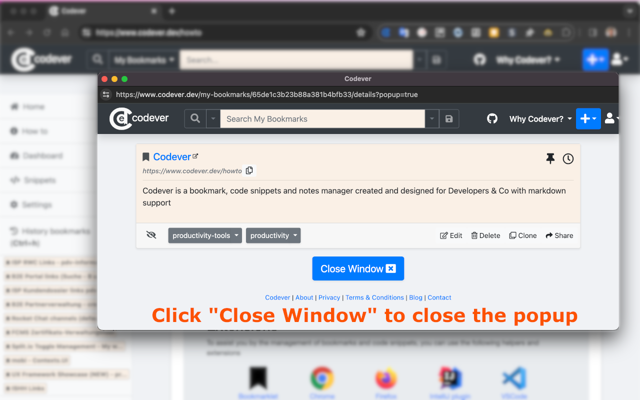 Codever chrome谷歌浏览器插件_扩展第1张截图