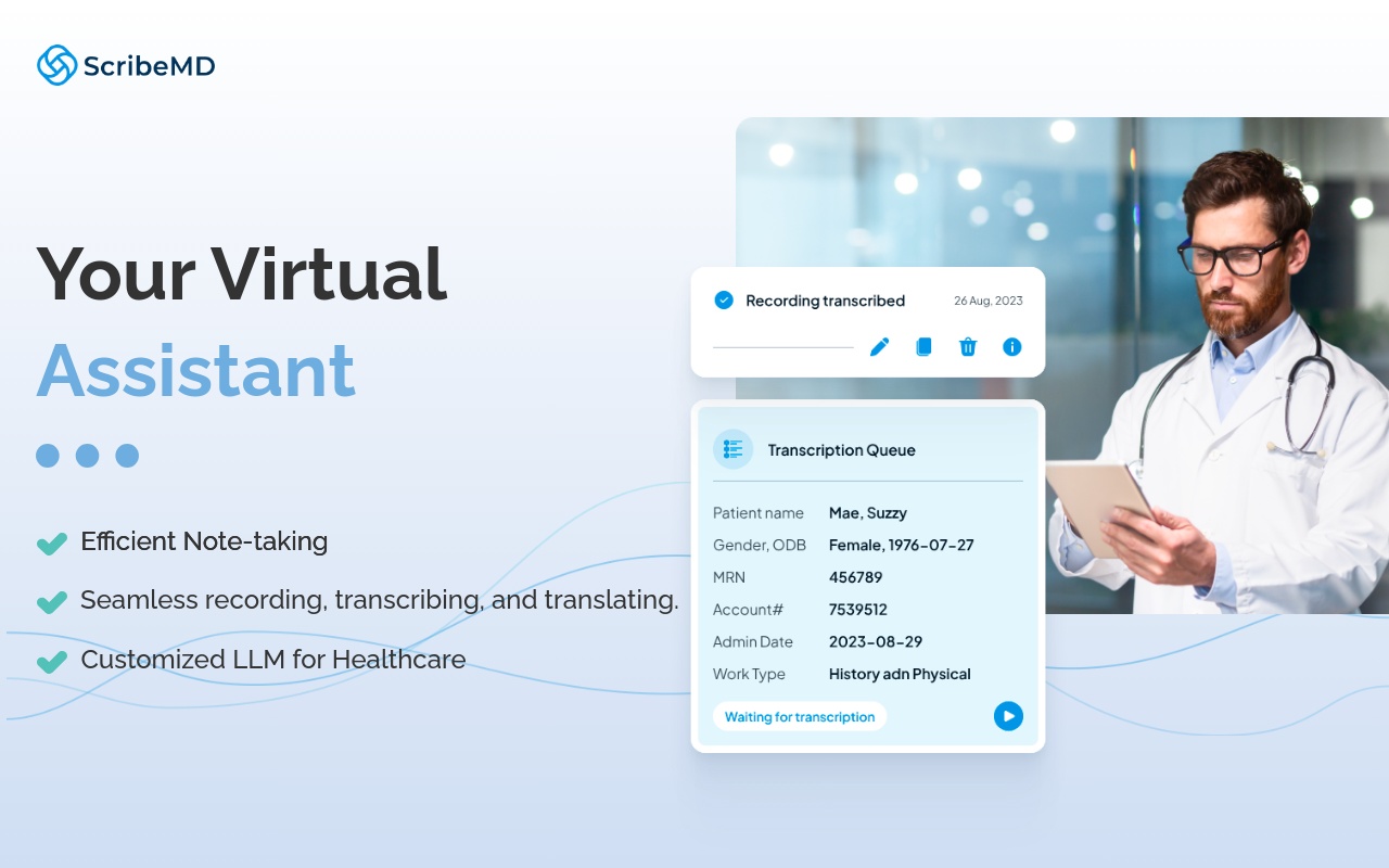 ScribeMD - AI Medical Scribe chrome谷歌浏览器插件_扩展第2张截图