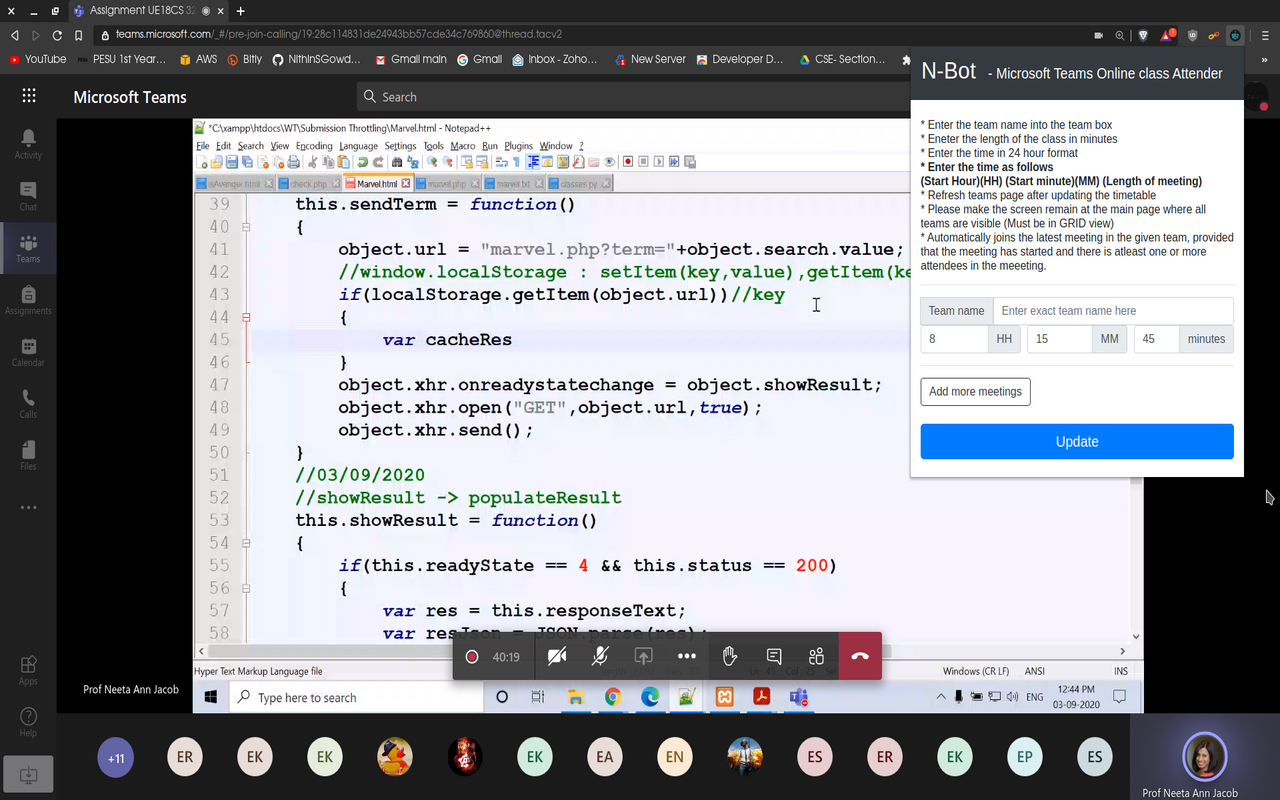 N-bot - Microsoft Teams Online class Attender chrome谷歌浏览器插件_扩展第2张截图