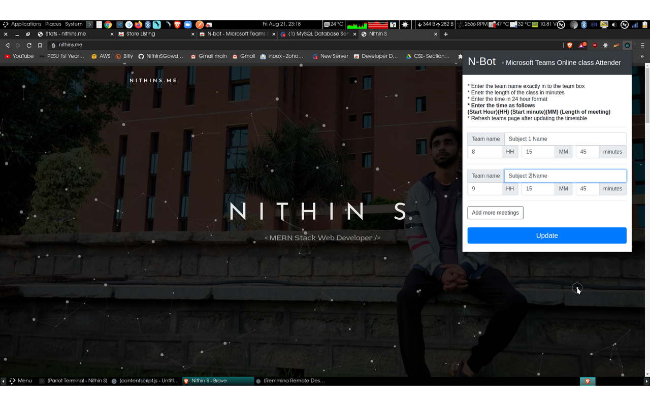 N-bot - Microsoft Teams Online class Attender chrome谷歌浏览器插件_扩展第3张截图