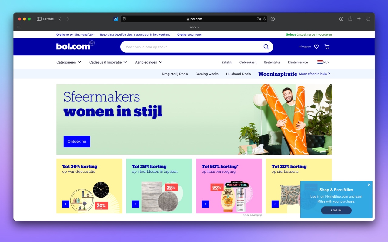 Flying Blue – Shop & Earn Miles chrome谷歌浏览器插件_扩展第2张截图