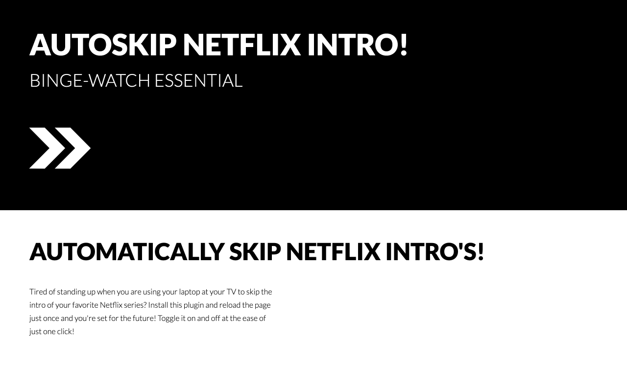 Autoskip Netflix Intro chrome谷歌浏览器插件_扩展第1张截图