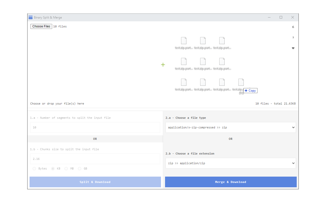 Binary Split & Merge chrome谷歌浏览器插件_扩展第2张截图