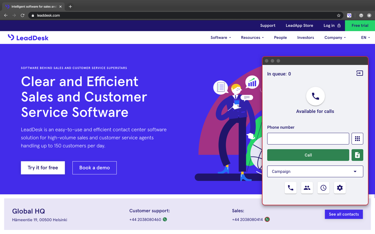 LeadDesk Click-to-Call chrome谷歌浏览器插件_扩展第1张截图
