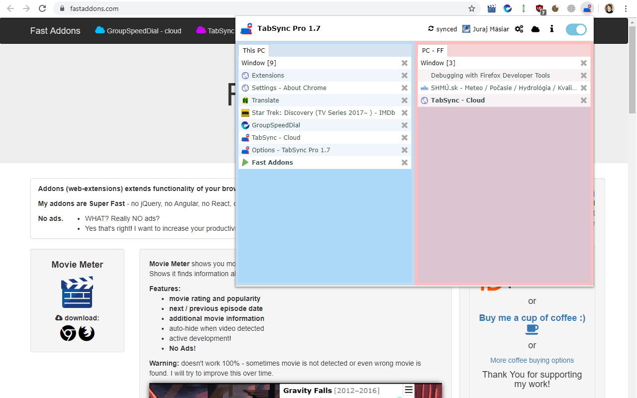 TabSync Pro chrome谷歌浏览器插件_扩展第1张截图
