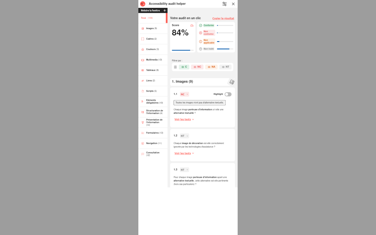RGAA Checker chrome谷歌浏览器插件_扩展第1张截图