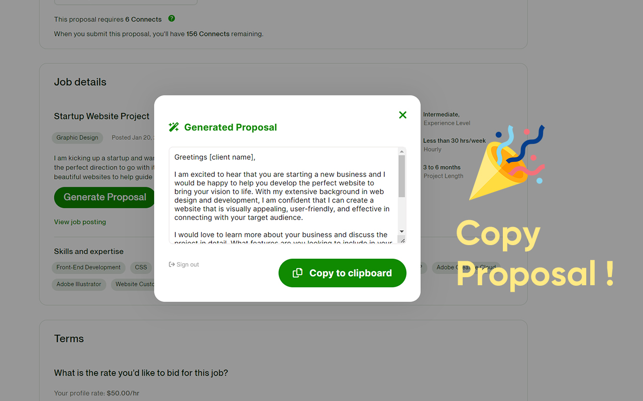 Generate Proposal chrome谷歌浏览器插件_扩展第1张截图