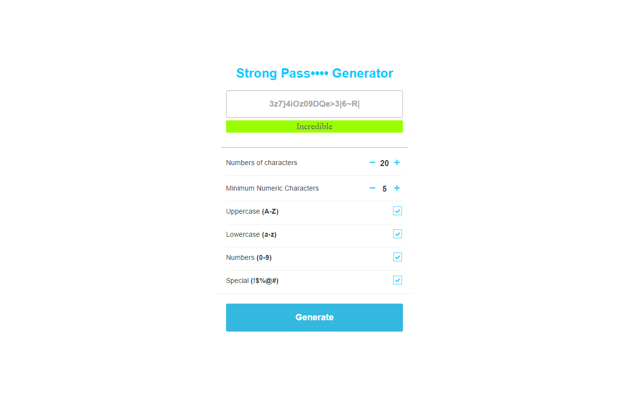 Strong Password Generator chrome谷歌浏览器插件_扩展第1张截图