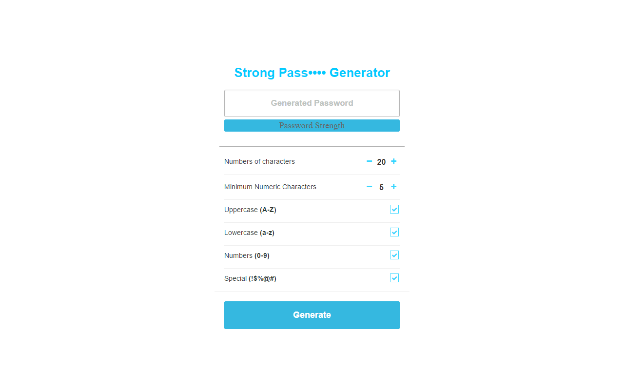 Strong Password Generator chrome谷歌浏览器插件_扩展第2张截图