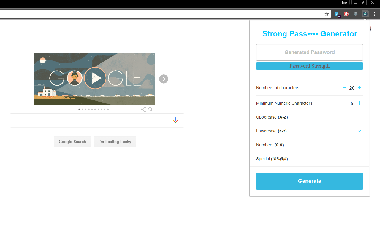Strong Password Generator chrome谷歌浏览器插件_扩展第3张截图
