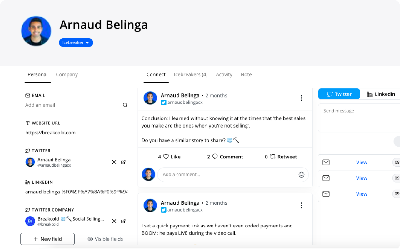 Magic by Breakcold - Social Selling CRM chrome谷歌浏览器插件_扩展第2张截图