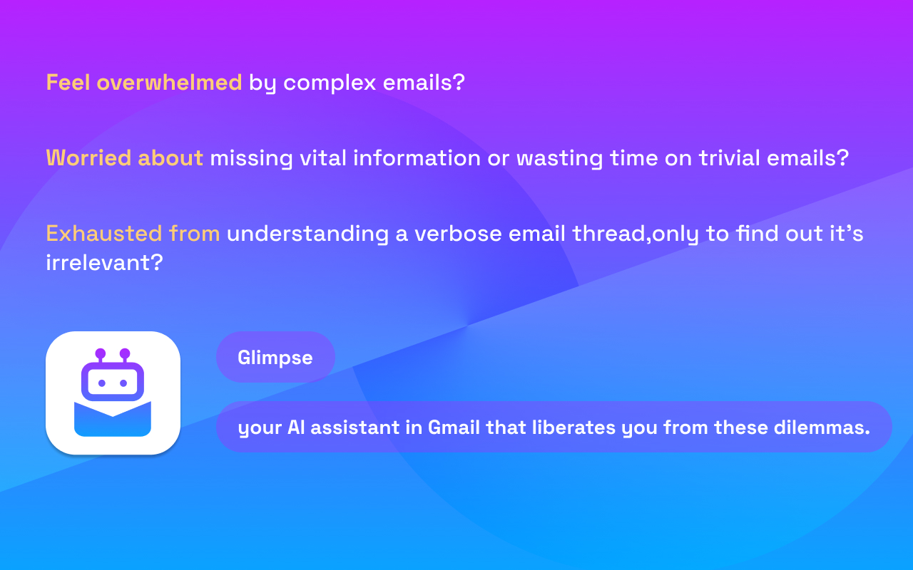 Glimpse - AI Gmail Assistant powered by ChatGPT4 chrome谷歌浏览器插件_扩展第2张截图