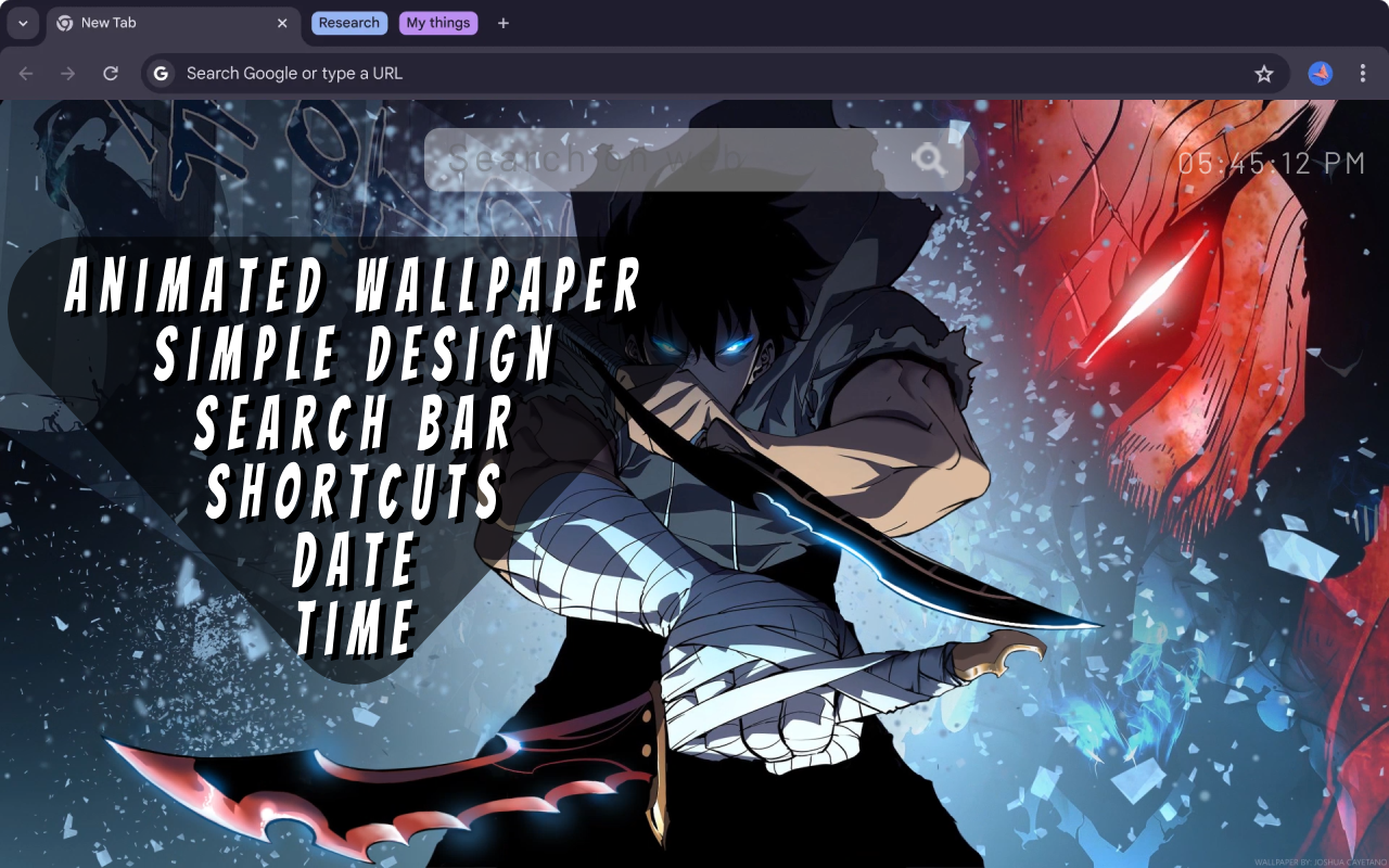 Solo Leveling Live Wallpaper chrome谷歌浏览器插件_扩展第1张截图