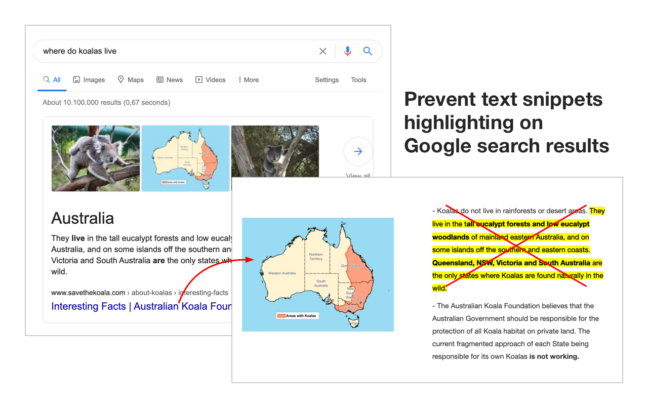 Disable Google Search Text Highlights chrome谷歌浏览器插件_扩展第1张截图