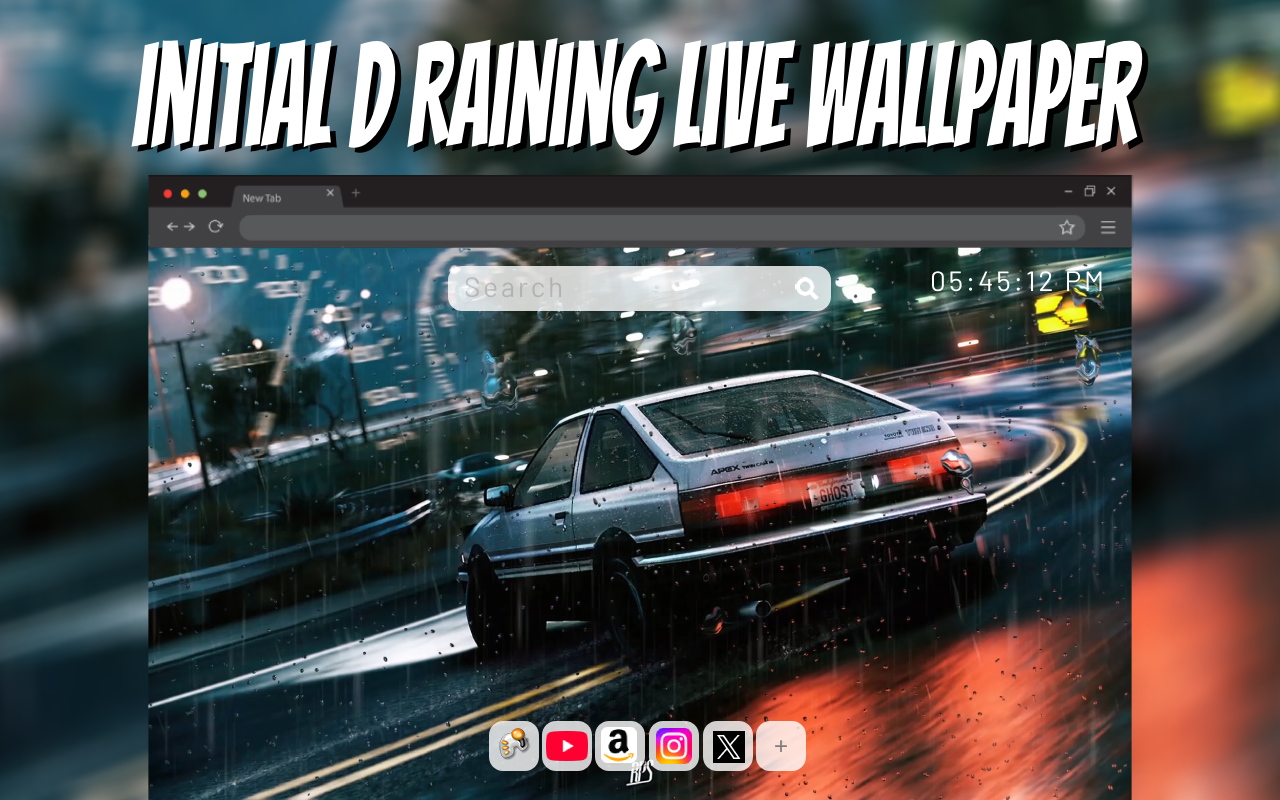 Initial D Raining Live Wallpaper chrome谷歌浏览器插件_扩展第1张截图