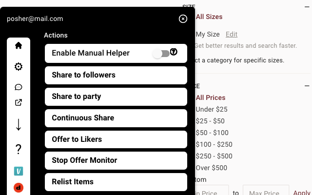 Poshmark Bot - Share & Grow - SellerAider chrome谷歌浏览器插件_扩展第5张截图