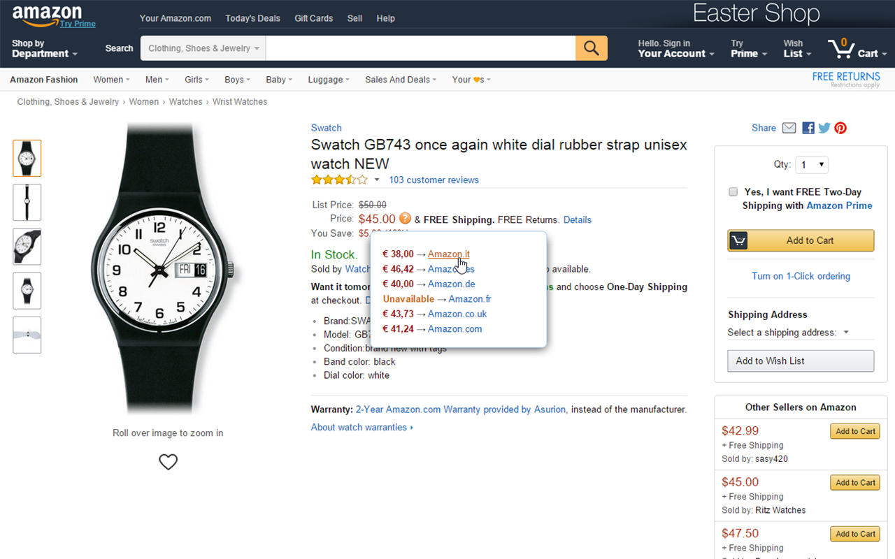 Amazon Price Compare chrome谷歌浏览器插件_扩展第2张截图