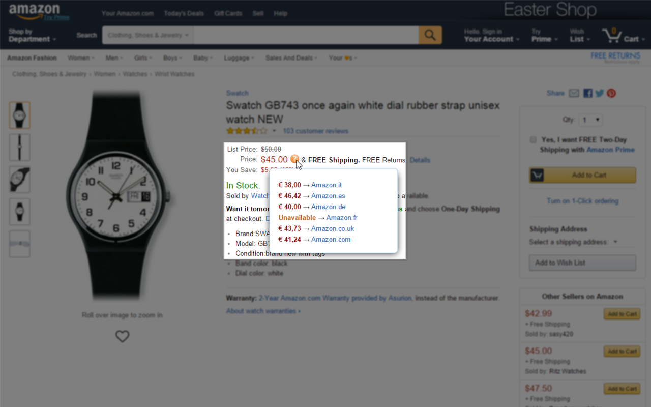 Amazon Price Compare chrome谷歌浏览器插件_扩展第3张截图