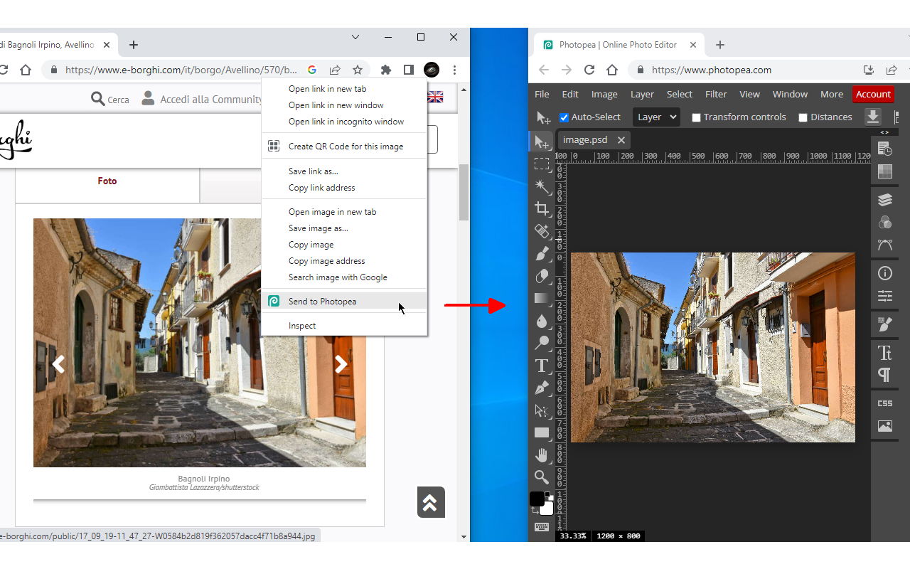 Send 2 Photopea chrome谷歌浏览器插件_扩展第1张截图