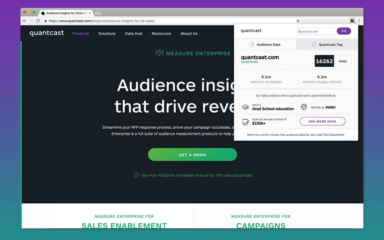 Quantcast - Tag Inspector chrome谷歌浏览器插件_扩展第1张截图