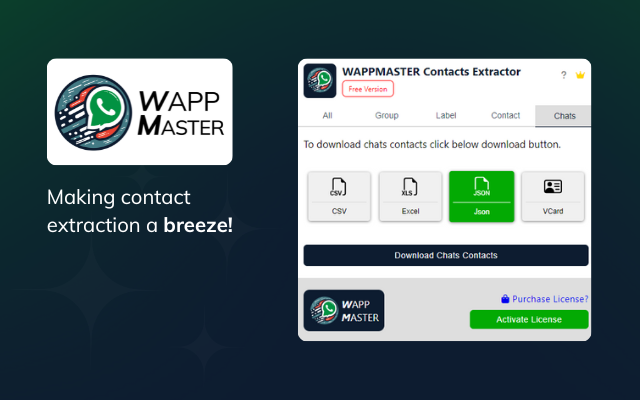 WAPPMASTER Contacts Extractor chrome谷歌浏览器插件_扩展第1张截图