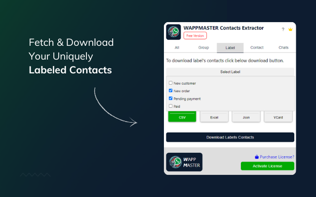 WAPPMASTER Contacts Extractor chrome谷歌浏览器插件_扩展第2张截图