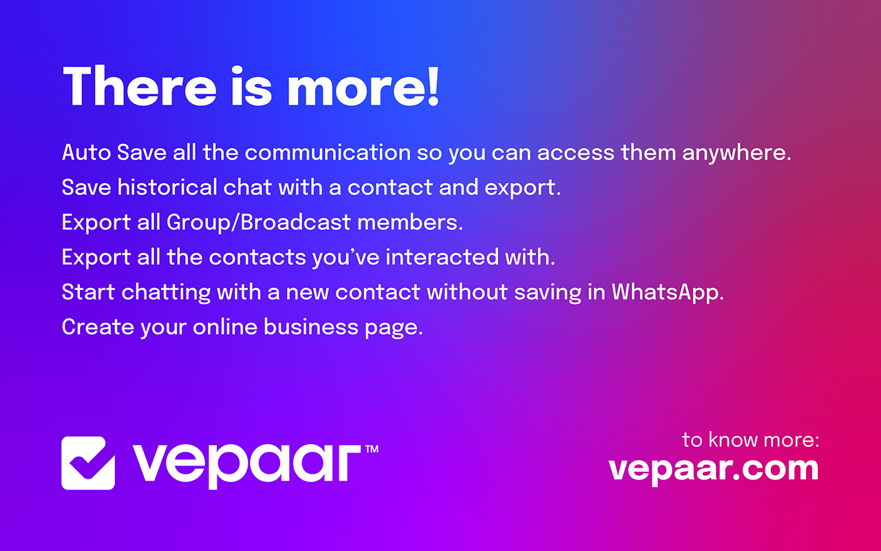 Vepaar - CRM for WhatsApp chrome谷歌浏览器插件_扩展第4张截图