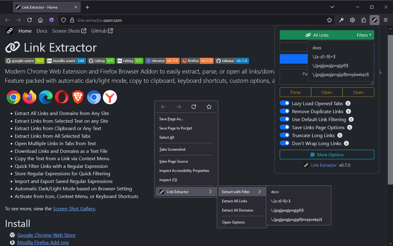 Link Extractor chrome谷歌浏览器插件_扩展第4张截图