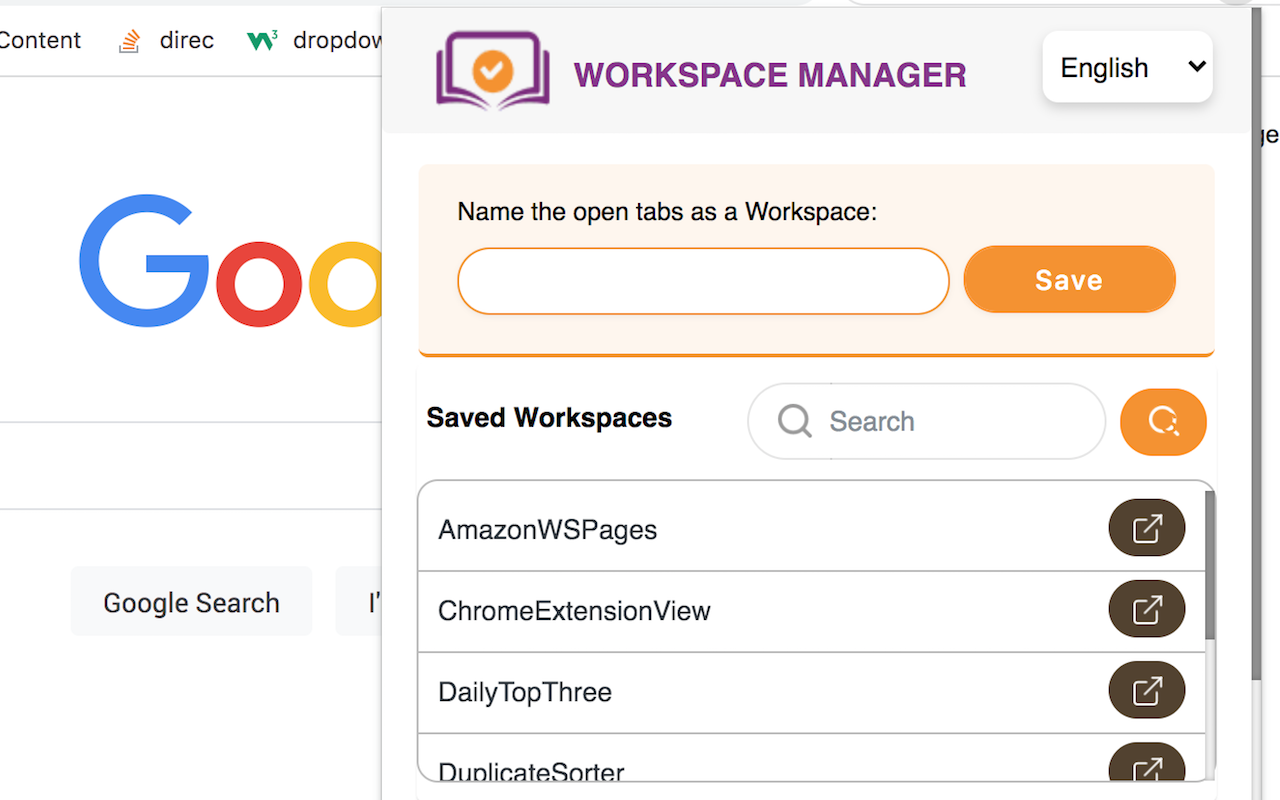 Workspace Manager chrome谷歌浏览器插件_扩展第2张截图