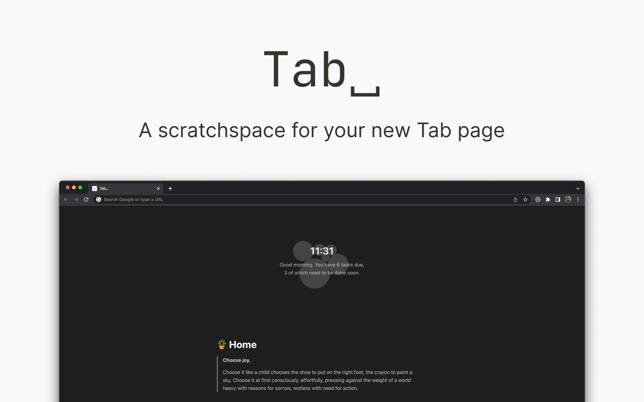 TabSpace chrome谷歌浏览器插件_扩展第1张截图