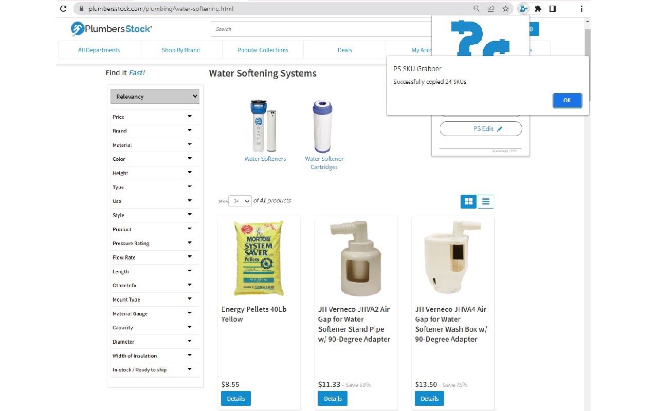 PS SKU Grabber chrome谷歌浏览器插件_扩展第4张截图
