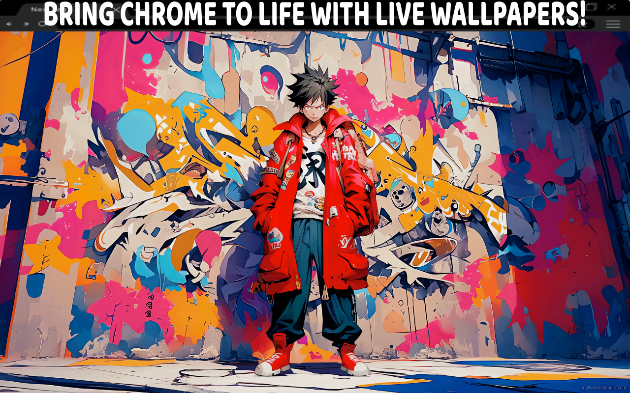 Luffy Graffiti 4K Live Wallpaper New Tab chrome谷歌浏览器插件_扩展第1张截图