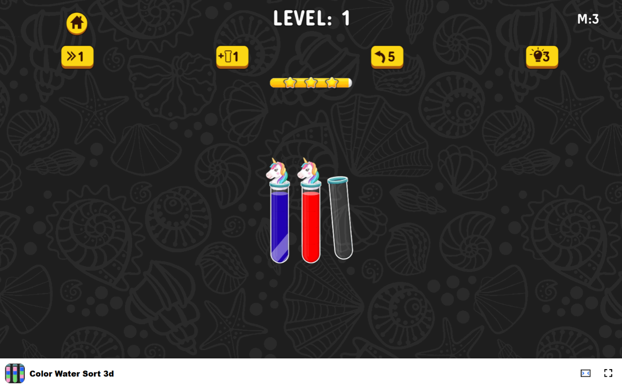 Color Water Sort 3d 在浏览器中游戏 - 免费且离线可用 chrome谷歌浏览器插件_扩展第5张截图