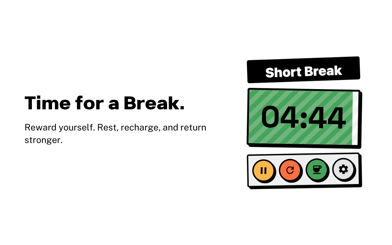 Pomodur – 极简番茄工作法计时器 chrome谷歌浏览器插件_扩展第1张截图