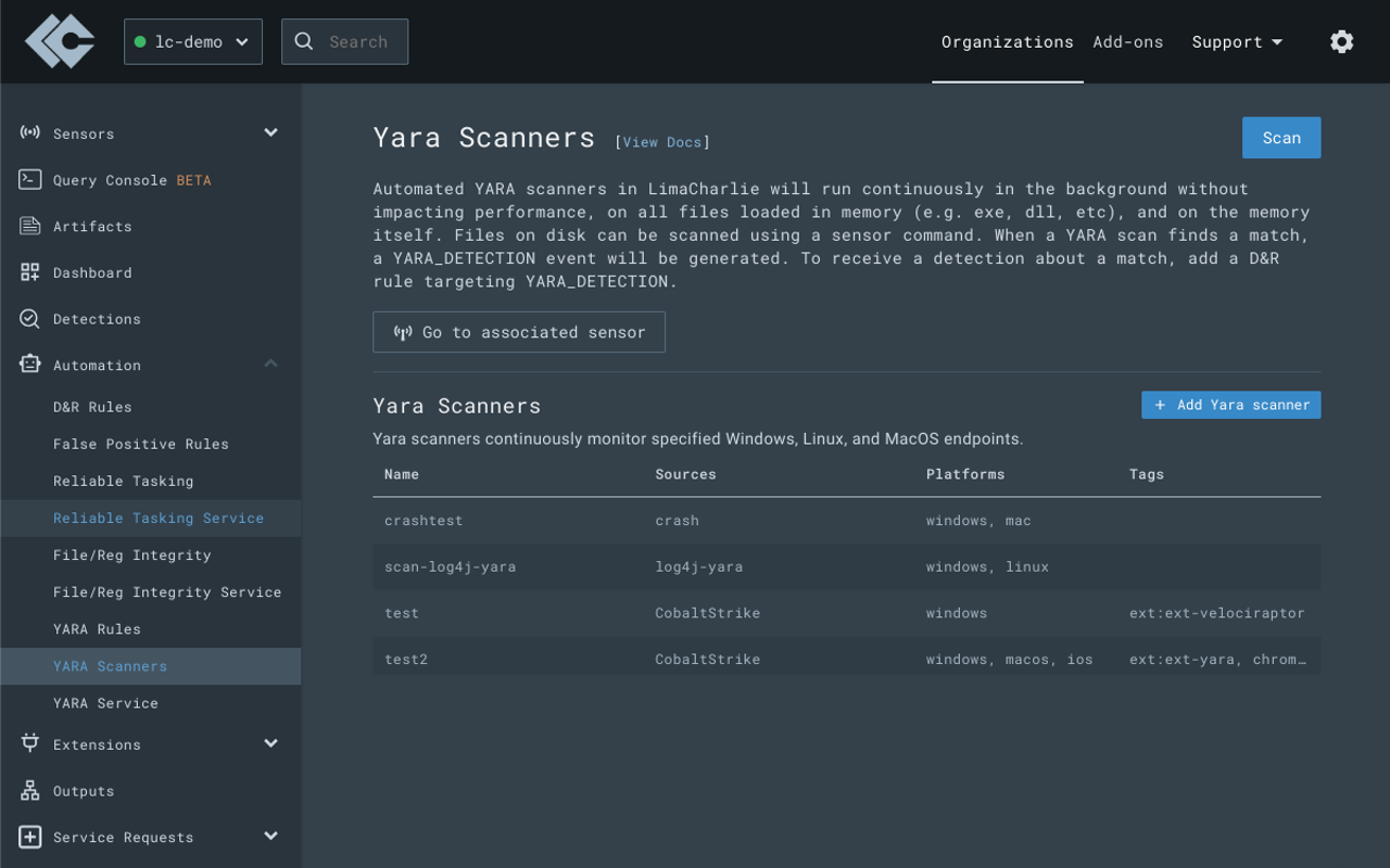 LimaCharlie Sensor chrome谷歌浏览器插件_扩展第1张截图