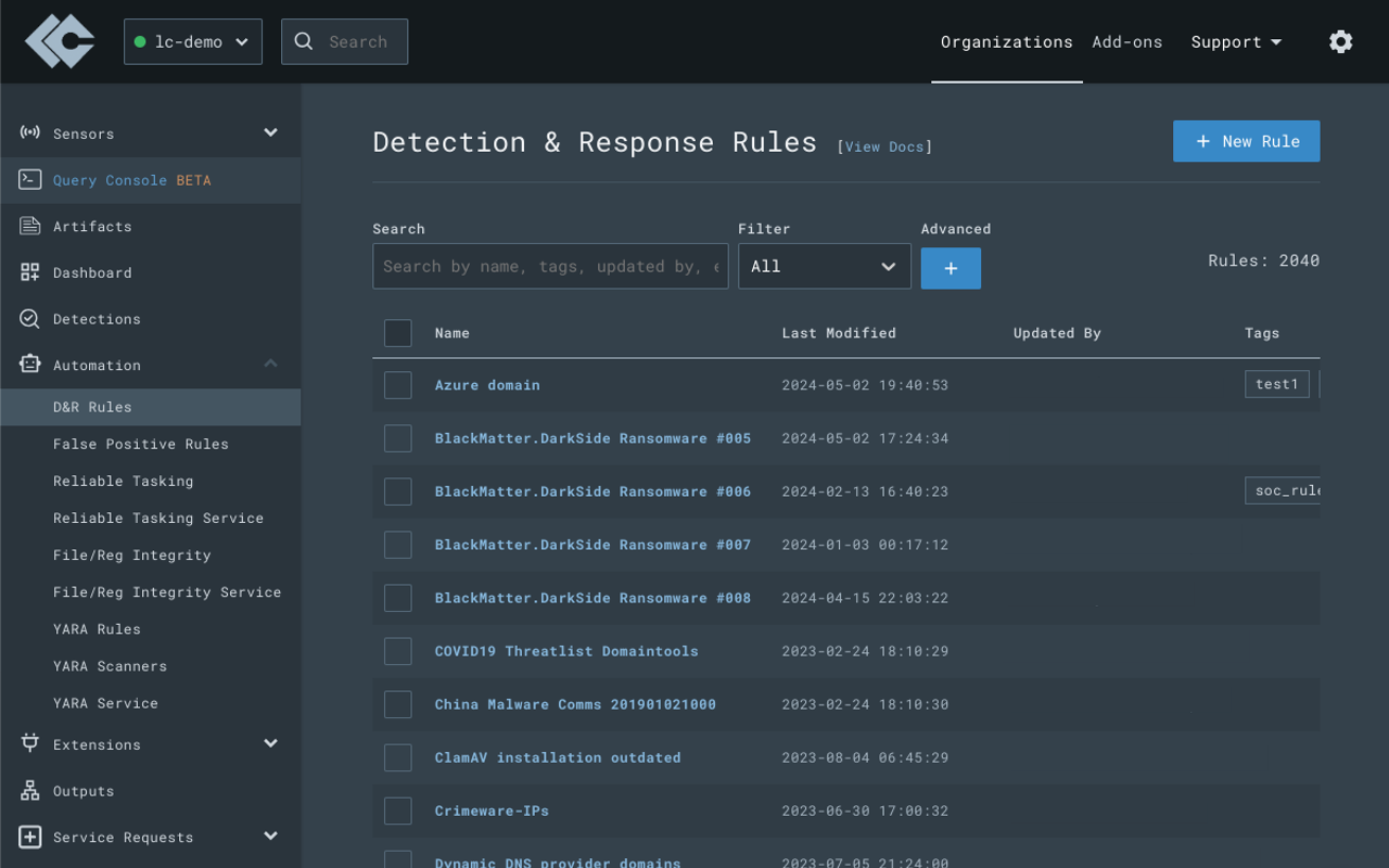 LimaCharlie Sensor chrome谷歌浏览器插件_扩展第5张截图