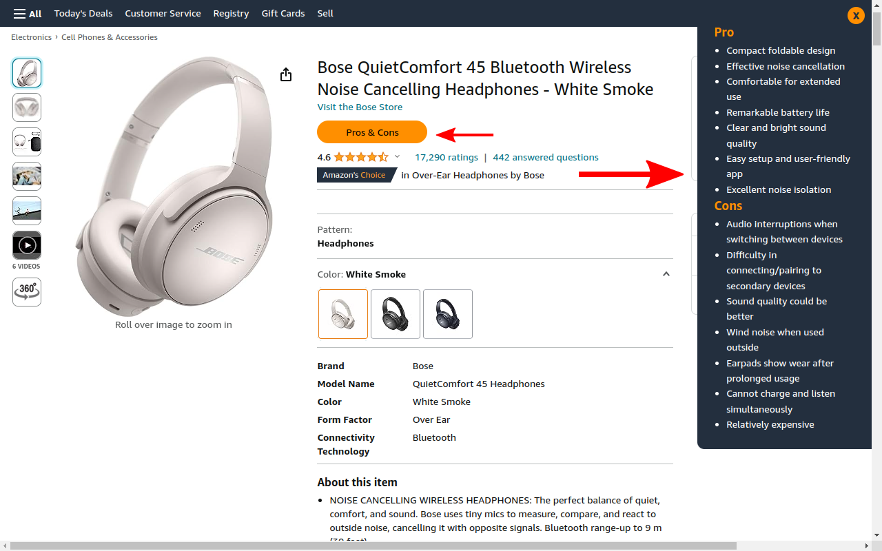 AmazonGPT Pros & Cons Analyzer chrome谷歌浏览器插件_扩展第3张截图