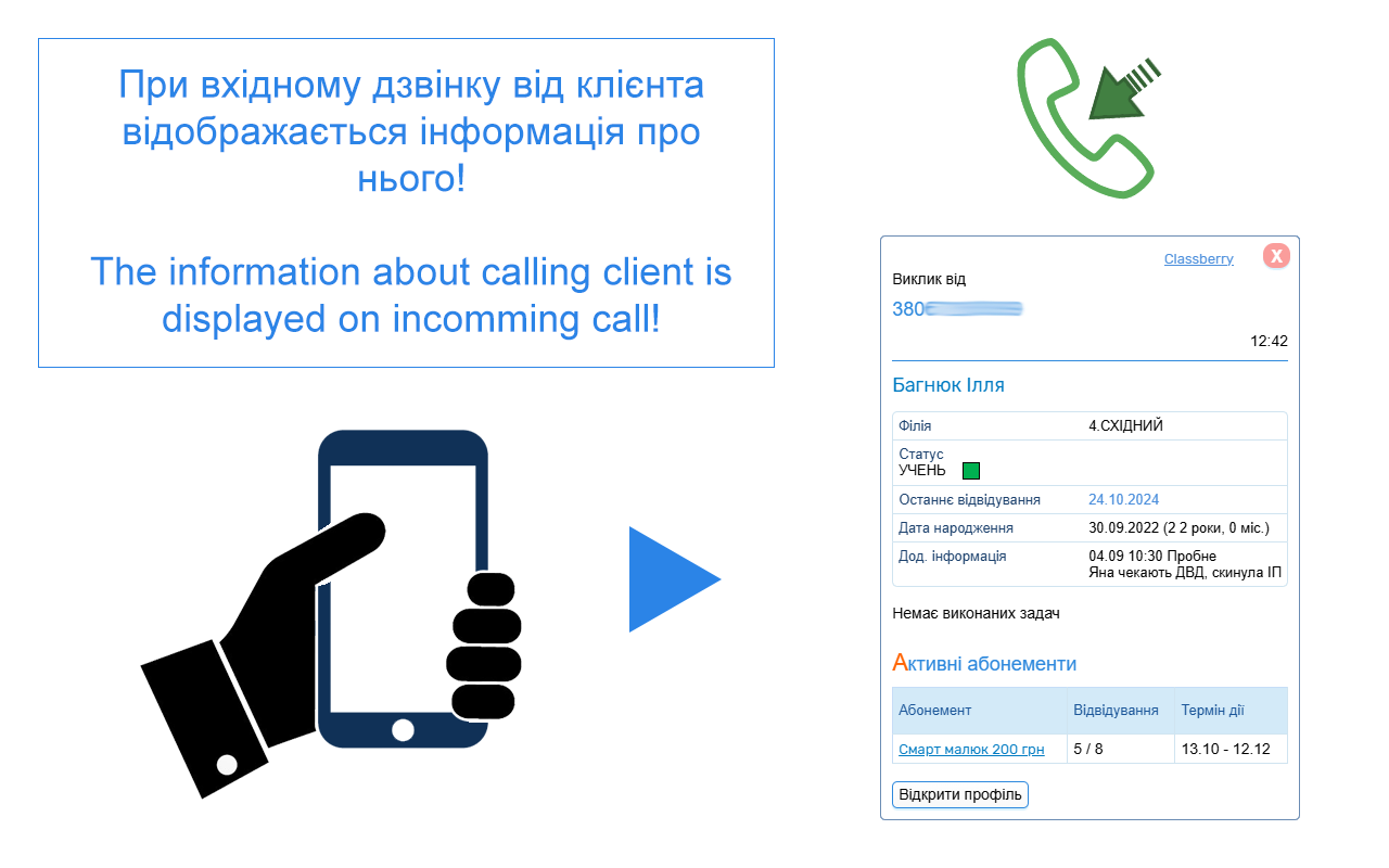 IP-телефонія від Binotel в CRM Classberry chrome谷歌浏览器插件_扩展第1张截图