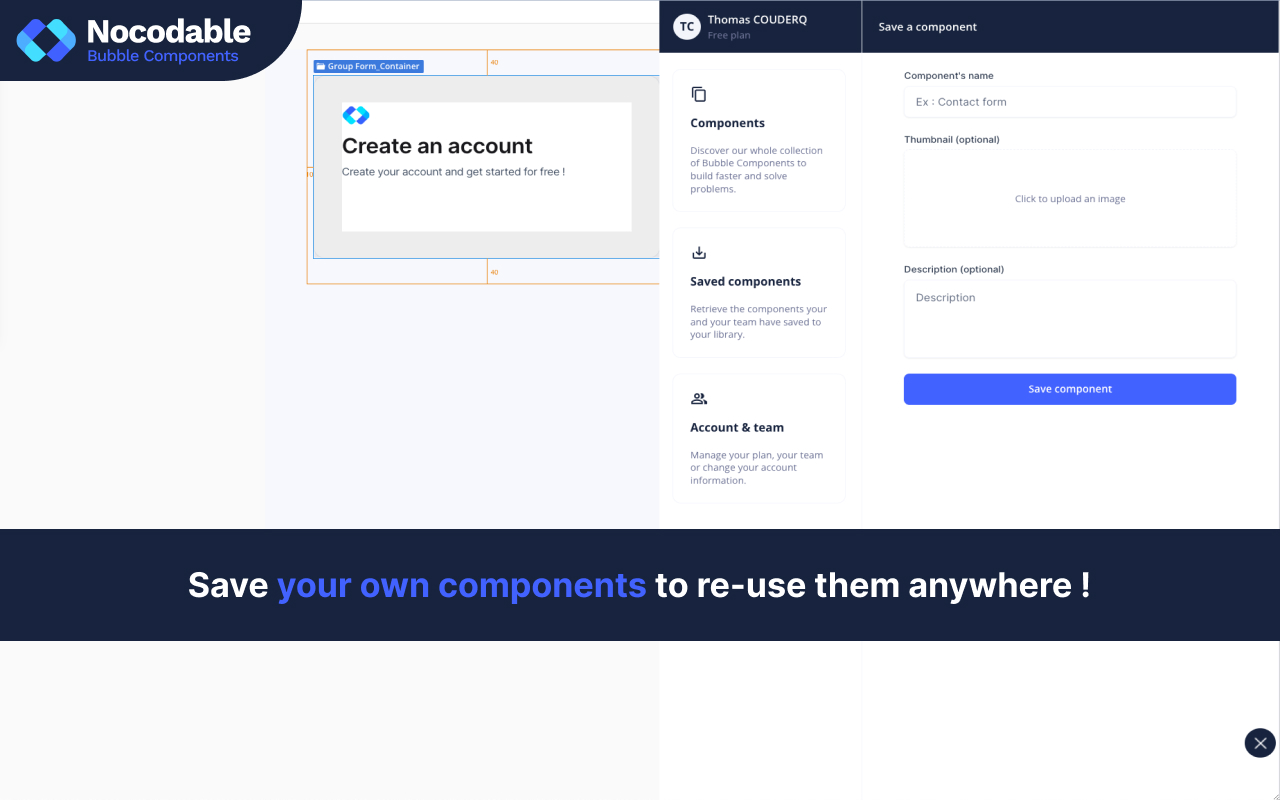 Nocodable - Components Library for Bubble.io chrome谷歌浏览器插件_扩展第5张截图