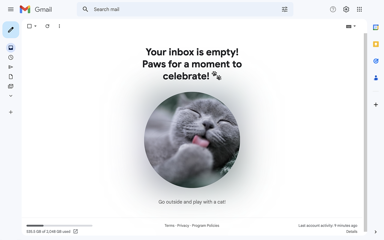 Inbox Zero Cats for Gmail chrome谷歌浏览器插件_扩展第1张截图