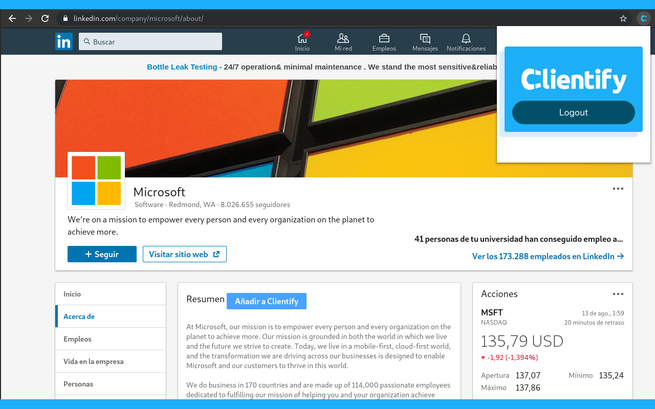 Clientify Prospector chrome谷歌浏览器插件_扩展第2张截图