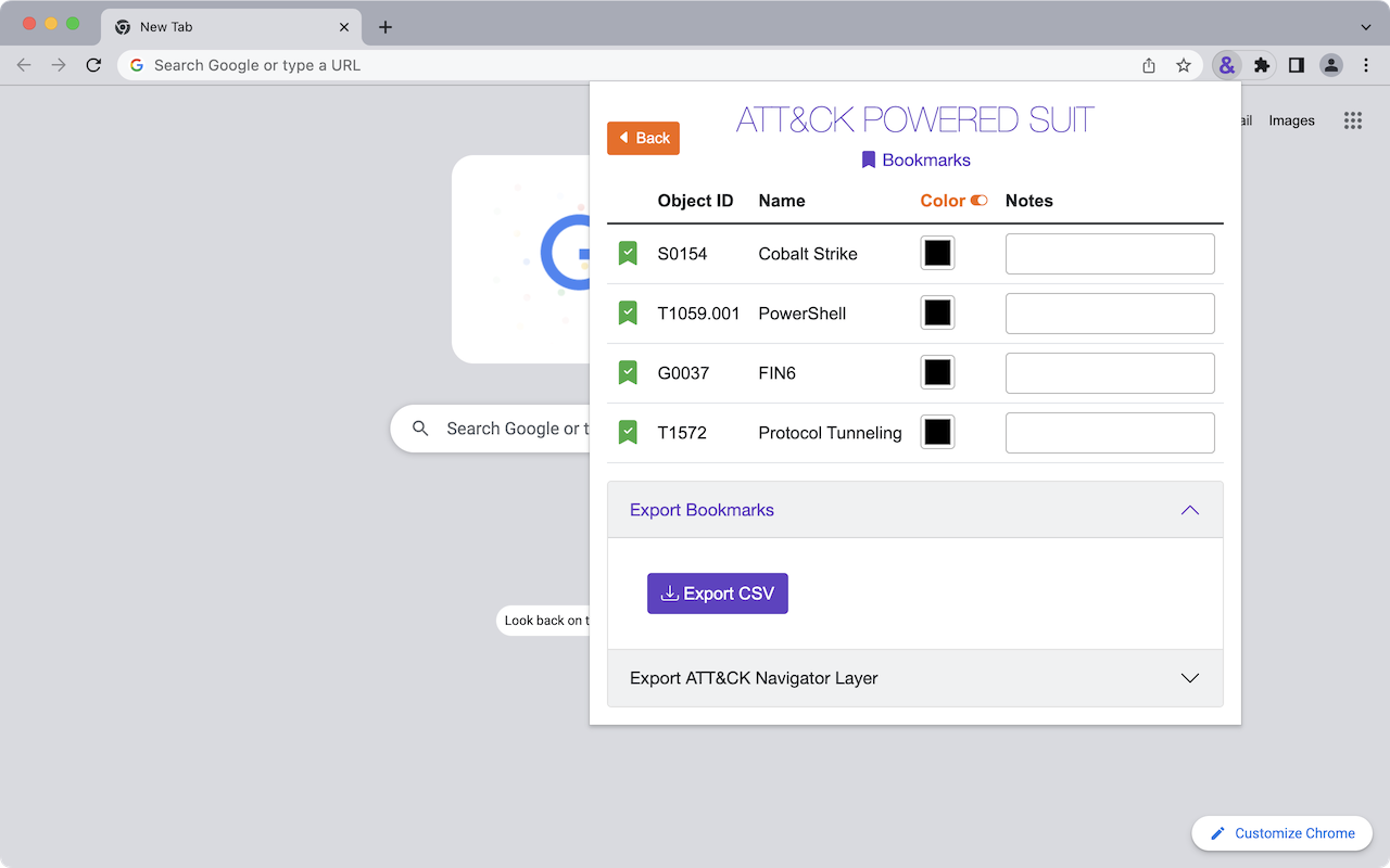 ATT&CK Powered Suit chrome谷歌浏览器插件_扩展第4张截图